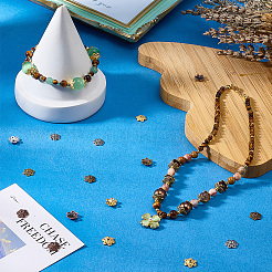 Gemischte Farbe tibetischen Stil Legierung Blume Perlenkappen für Schmuck machen&nbsp;TIBEB-PH0001-03-RS-B