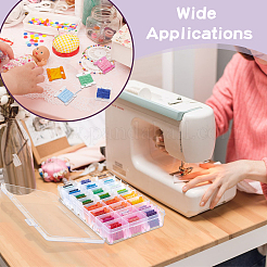 Пластиковые ручные катушечные моталки для вышивальных ниток и наборы досок для намотки ниток&nbsp;DIY-TW0001-03