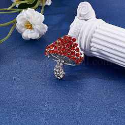 Брошь-гриб из кубического циркония JBR102C