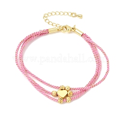 Bracelets à plusieurs brins en polyester&nbsp;FB-CBA983F-02G-03