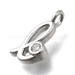 Латунные микро проложить кубического циркония подвески KK-B132-12P-L