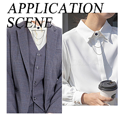 1 шт. латунные подвесные цепи булавки для воротника зажимы для галстука DIY-CA0005-89P