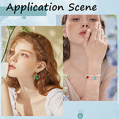 14 шт. 7 цвета латунные подвески с микропаве и кубическим цирконием&nbsp;KK-SC0006-65