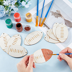 Тема спортивного мяча незаконченная деревянная картина подвесные украшения WOOD-WH20001-12C