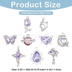 9 pendentif en alliage de résine de 9 styles&nbsp;FIND-YW0012-23