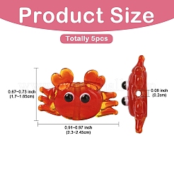 5шт ручной работы бусины лэмпворк&nbsp;LAMP-YW0001-83