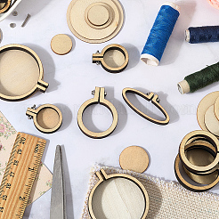 10 шт. 5 стиля деревянных пялец для вышивания&nbsp;DIY-CP0012-43B