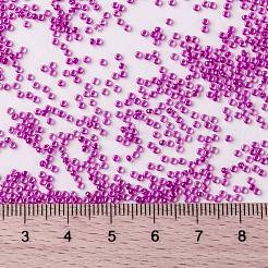 MIYUKIラウンドロカイユビーズ  日本製シードビーズ  （rr209)フクシア裏地クリスタル  15/0  1.5mm  穴：0.7mm  約5555PCS /ボトル  10 G /ボトル&nbsp;SEED-JP0010-RR0209