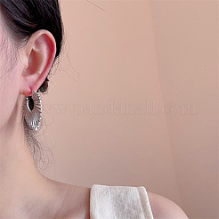 ハート合金フープピアス  プラチナ  34x31mm&nbsp;FS-WGE9DDC-02