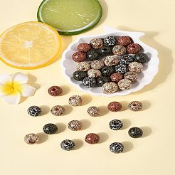 40 шт. 5-х цветные бусины из дерева схима&nbsp;WOOD-FS0001-47