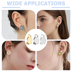 36 шт. 3-х цветная фурнитура для сережек-клипс из нержавеющей стали 304 STAS-ME0001-63