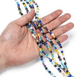 Piatto tondo perle di vetro fatto a mano millefiori&nbsp;X-LK-R004-51