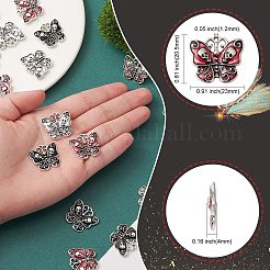 30шт 3 цвета сплава эмалевые подвески&nbsp;ENAM-CJ0004-23