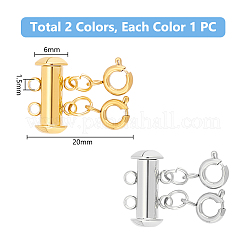 2 шт. 2-х цветные застежки-слайдеры из нержавеющей стали 304 FIND-AB00060