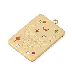 Pendentifs en strass en acier inoxydable 304&nbsp;STAS-D306-01G-B