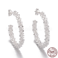 925 серьги-кольца из стерлингового серебра EJEW-F265-07S