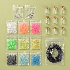 Kit de fabrication de collier pendentif bouteille bricolage souhaitant&nbsp;DIY-YW0005-80