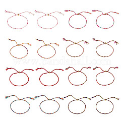 16 bracelet coulissant en cordon de coton macramé 8 couleurs&nbsp;BJEW-TAC0060
