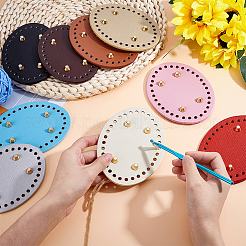 9 Stück 9 Farben Kunstleder Taschenböden&nbsp;DIY-ME0002-90