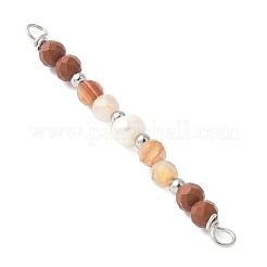 Граненые круглые натуральные смешанные драгоценные камни и картофельный натуральный культивированный пресноводный жемчуг бусины-соединители подвески&nbsp;PALLOY-JF03532