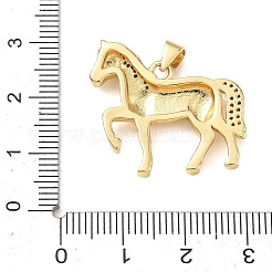 Pendenti in zirconi cubici trasparenti in micro pavè di ottone&nbsp;KK-A303-05D-G
