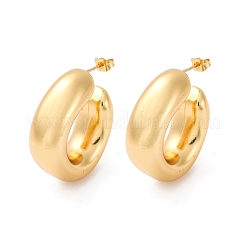 Серьги-гвоздики из нержавеющей стали 304 в форме буквы С&nbsp;EJEW-A125-24G