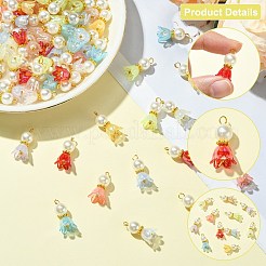 100шт 10 цвета акриловые подвески PALLOY-CJ00058