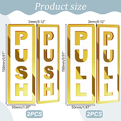 4 шт. 2 стиля самоклеящиеся акриловые дверные таблички&nbsp;AJEW-GA0006-91B