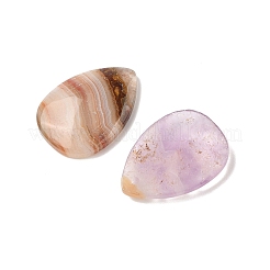 Подвески из натурального аметиста и кружевного агата G-A244-04