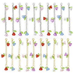 10 pz 5 colori decorazioni pendenti acriliche a forma di fiore&nbsp;HJEW-FS00087