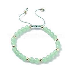 Pulseras de cuentas trenzadas de jade natural y teñido de Malasia&nbsp;BJEW-JB09987