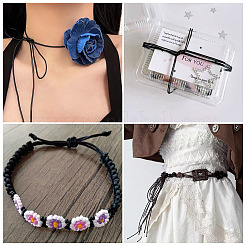 3 rotolo di 3 stili di cordino in nylon e poliestere cerato&nbsp;DIY-TA0015-03B