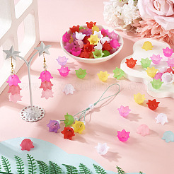 400шт 10 цвета непрозрачных акриловых колпачков для бусин&nbsp;OACR-TA0004-16