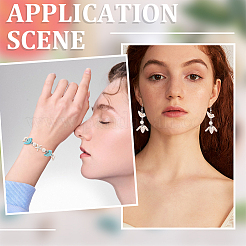 100 шт. 2-х цветные синтетические бирюзовые бусины&nbsp;G-SC0002-58