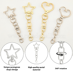 20 шт. 4 стиля поворотных застежек из цинкового сплава&nbsp;FIND-SP0004-23