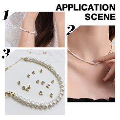 56шт 4 стильные латунные обжимные бусины&nbsp;KK-AR0003-25