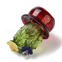 Подвески в виде растений из прозрачной смолы RESI-Z028-04B