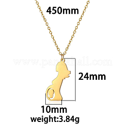 Женские кулоны-подвески ко Дню матери из нержавеющей стали 304 с силуэтом матери и ребенка&nbsp;AS6922-1