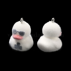 Флокированные подвески из непрозрачной смолы&nbsp;RESI-F064-A07