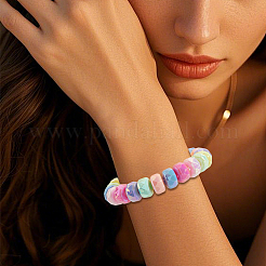 100 шт. УФ-покрытие радужных переливающихся акриловых европейских бусин&nbsp;MACR-PA0001-29