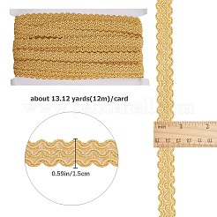 Gewellte Spitzenbänder aus Polyester&nbsp;OCOR-WH0082-21B