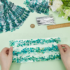 100 шт. целлофановые пакеты для упаковки конфет с принтом в виде листьев&nbsp;ABAG-GF0001-40