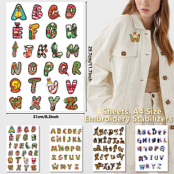 4 Set 4 Stile Weihnachten & Halloween Stoff wasserlöslich Stickhilfe Zeichenskizze&nbsp;AJEW-WH20039-001