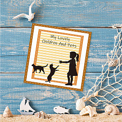 Трафареты для резки штампов из углеродистой стали для детей и домашних животных DIY-WH0309-1503