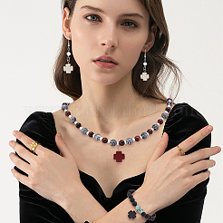 4 нить 4 цвета синтетических бирюзовых бусин нити TURQ-AR0001-17