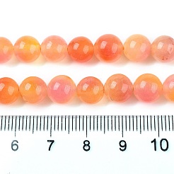Teñidos naturales blancas abalorios de jade hebras&nbsp;G-T138-8mm-210-32