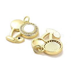 Pendenti in zirconi cubici trasparenti in micro pavè di ottone&nbsp;KK-K365-14B-G