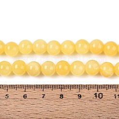 Природные окрашенные желтый нефрит драгоценный камень шарик нити&nbsp;G-R271-8mm-Y07