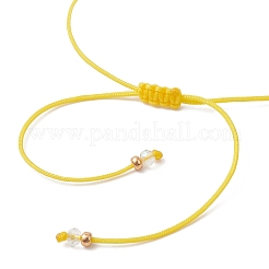 Браслеты с подвесками в виде луны из натурального тигрового глаза и пресноводной раковины&nbsp;BJEW-MZ00303-02