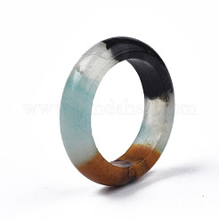 Natürlicher und synthetischer gemischter Stein-Ring mit glattem Band für Damen&nbsp;X-G-N0326-99